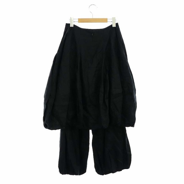 中古】エンフォルド ENFOLD 24SS WAVE PANTS ウェーブパンツ ボトムス バックファスナー 38 M 黒 ブラック  /YQの通販はau PAY マーケット - ブランド古着のベクトル | au PAY マーケット－通販サイト