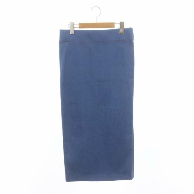 【中古】マディソンブルー BOTTLE SKIRT FADE DENIM デニム スカート タイト ロング スリット 1 青 ブルー