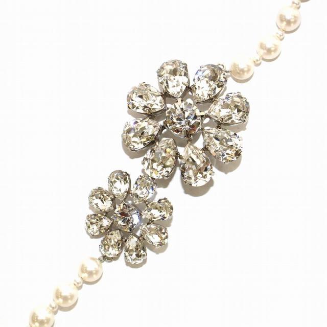 【美品】 RENE　ルネ　パールブローチ　スワロフスキー 中古】ルネ Rene ネックレス ブローチ スワロフスキーフラワー