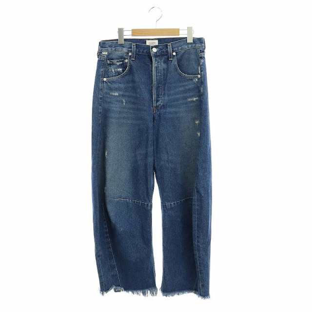 【中古】シチズン オブ ヒューマニティー HORSESHOE JEAN デニムパンツ ジーンズ ワイド 25 青 /MI ■OS レディース