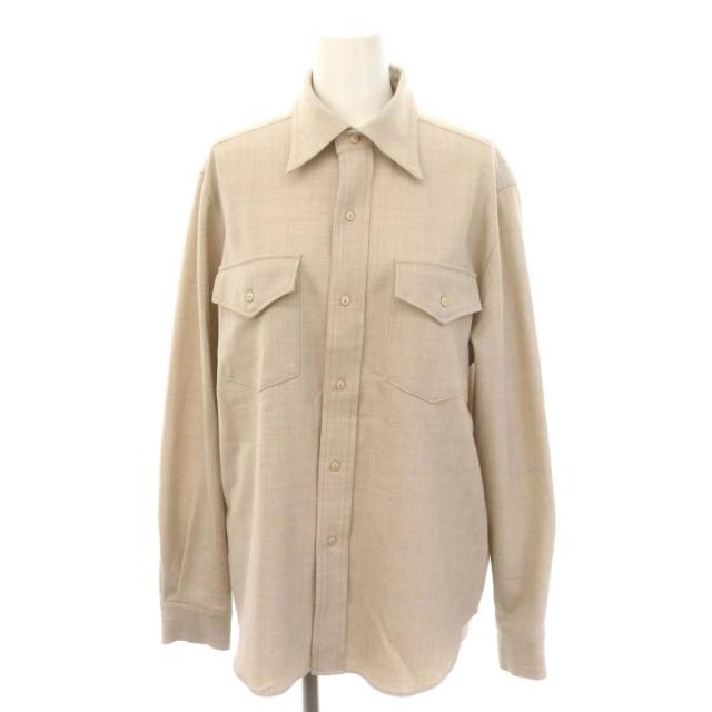 未使用品 メゾンスペシャル MAISON SPECIAL ウールハイカラーシャツ 長袖 前開き F ベージュ /DO ■OS ■SH レディース MAISON SPECIAL｜メゾン スペシャルのシャツ/ブラウス（ウール