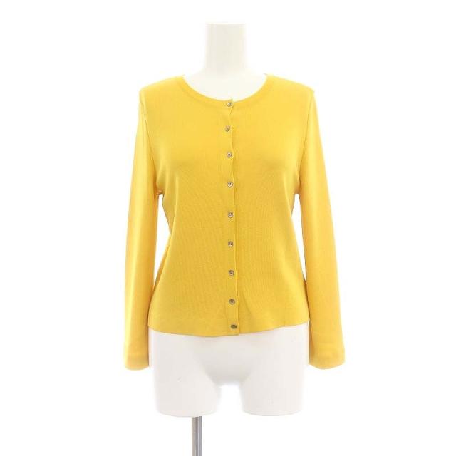 【中古】フォクシー FOXEY Everyday Cardigan カーディガン ニット 長袖 38 黄色 イエロー 39955 /DO ■OS レディースの通販は 7,992円