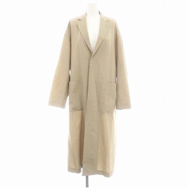 【中古】ハイク TROPICAL SHOP COAT チェスターコート スプリングコート ロング 1 ベージュ 17284 レディース