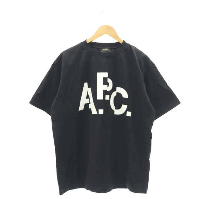 【中古】アーペーセー EDIFICE 別注 DECALE プリント Tシャツ 半袖 ロゴ M 濃紺 白 ダークネイビー ホワイト メンズの通販は 6,642円