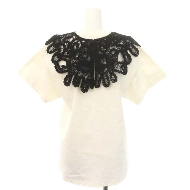中古】ジルサンダー JIL SANDER レース付け襟付きTシャツ カットソー 