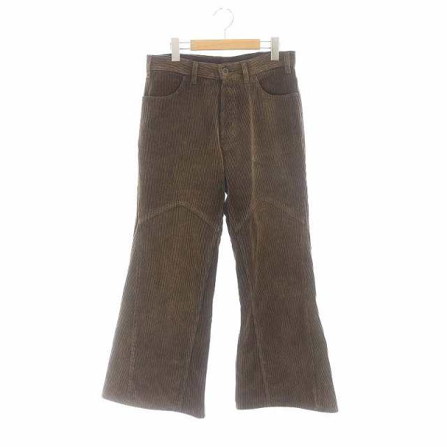 【中古】ヘリル HERILL 22AW Heavy Corduroy Flare Pants フレアパンツ コーデュロイ ボタンフライ 1 茶 ブラウン