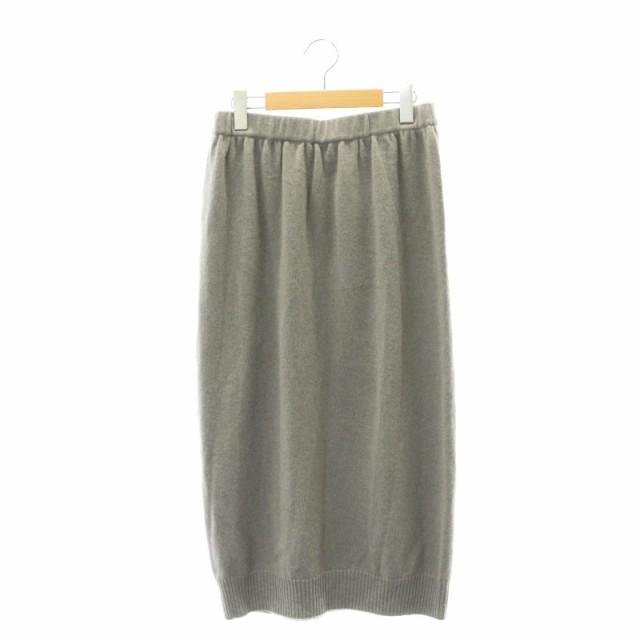 【中古】エヴァムエヴァ evam eva cashmere skirt タイトスカート ロング カシミヤ グレー /SY ■OS レディース