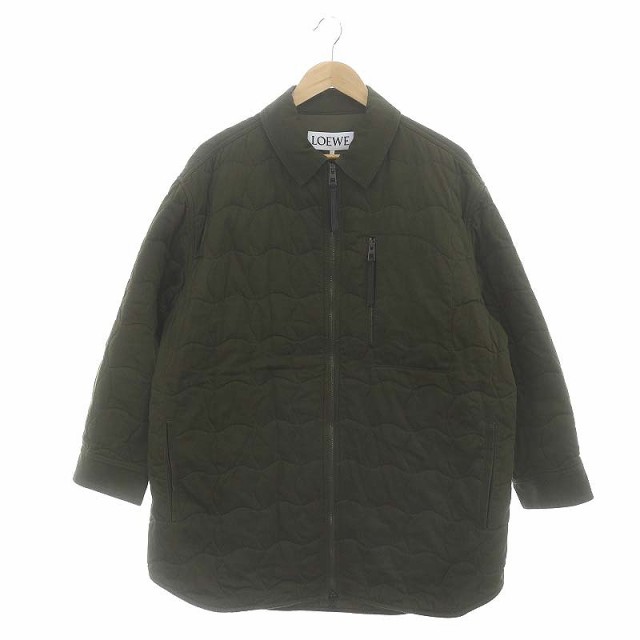 【中古】ロエベ Zip-Up Quilted Jacket キルティングジャケット ブルゾン ジップアップ 50 カーキ /MI ■OS メンズ