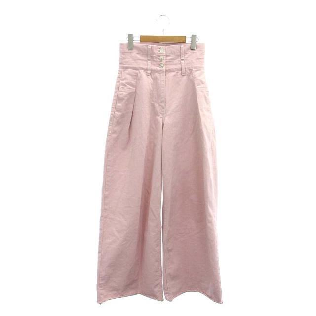 【中古】スタンブリー STUMBLY ハイウエストワイドパンツ デニム ジーンズ 36 ピンク /CX ■OS レディースの通販は
