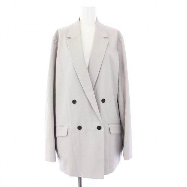 【中古】未使用品 iCB 24SS 接触冷感・UVケア・撥水・洗える ダブルブレストジャケット テーラードジャケット 48 グレーの通販は 11,154円