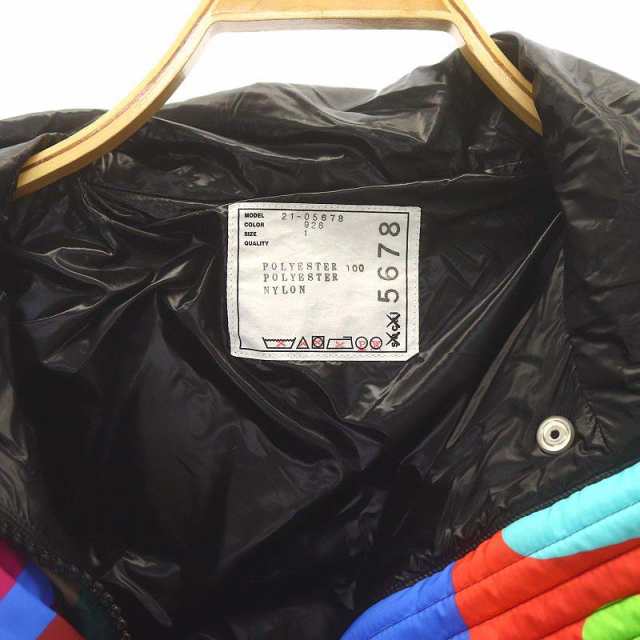 【中古】サカイ sacai 中綿ジャケット マルチ KAWS Padded Blouson multi ダウン アウター フロントジップ 1 S 紺