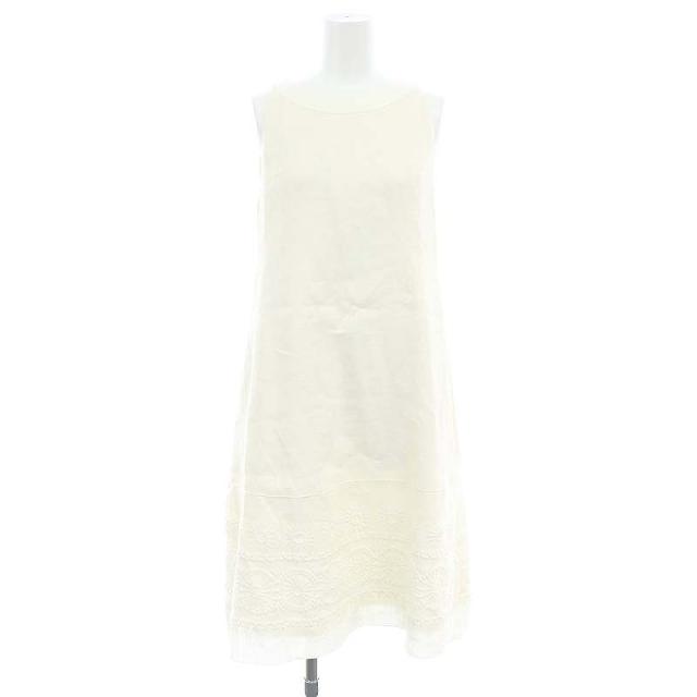 フォクシー リネン 刺繍ワンピース FOXEY】珊瑚のビーズ刺繍 リネン