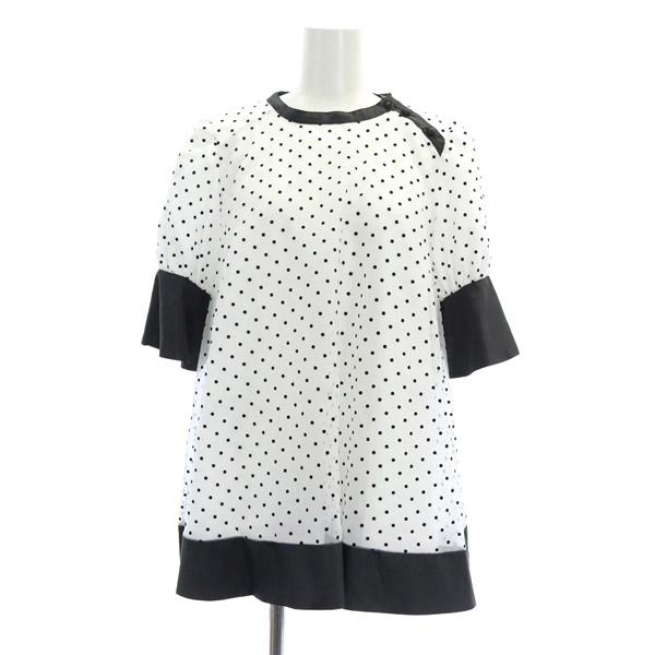 Sono ドットブラウス SONO/ソーノ】ﾊﾐﾝｸﾞﾄﾞｯﾄﾍﾟﾌﾟﾗﾑﾌﾞﾗｳｽ（シャツ