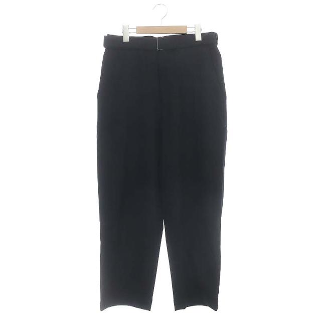 【中古】マーカ ベルトパンツ マーカ ウールフランネル 22AW BELTED PANTS 2/48 WOOL FLANNEL パンツ 1 S 黒の通販は