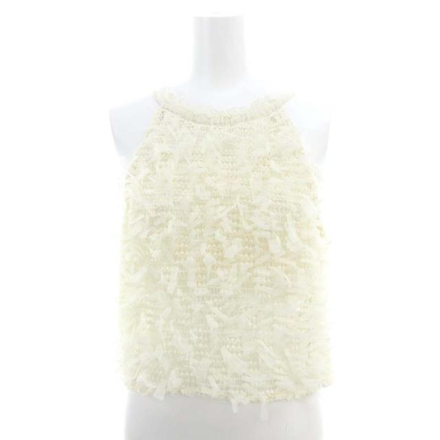 【中古】スナイデル SNIDEL 24AW フリルカットブラウス ノースリーブ インナー付き F アイボリー /MI ■OS レディースの通販は 4,680円