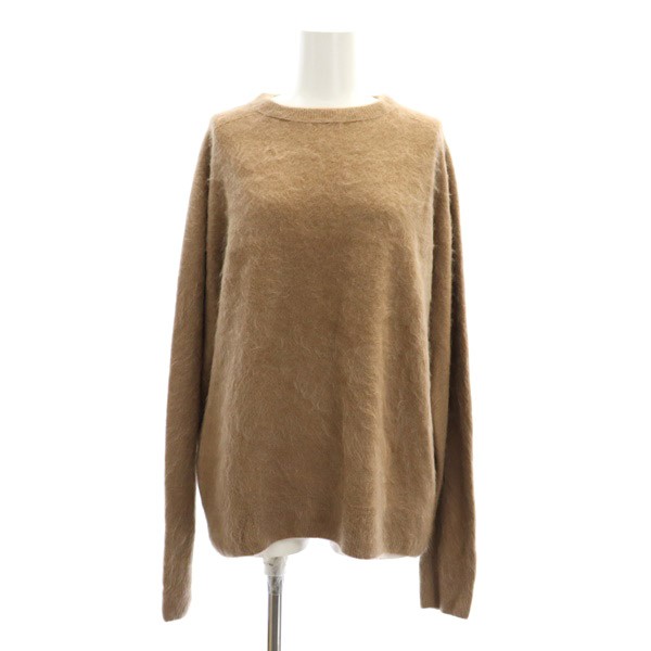 【中古】エイトン ATON GARMENT DYE CASHMERE クルーネックセーター ニット 長袖 ファーカシミア 2 ベージュ