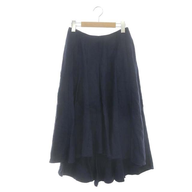 【中古】マディソンブルー MADISONBLUE PANEL FLARE SKIRT LINEN TWILL スカート ロング フレア リネン 1 紺の通販は 10,488円