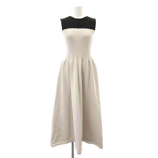 【中古】アプワイザーリッシェ Apuweiser-riche 24SSノースリーブニットワンピース ロング 1 S 黒 ブラックの通販は