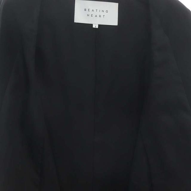 【中古】ビーティングハート BEATING HEART ウール混ベストPコート ジレ ロング 1 S 黒 ブラックの通販は 【中古】ビーティングハート BEATING HEART ウール混ベストPコート ジレ ロング 1 S 黒 ブラックの通販は