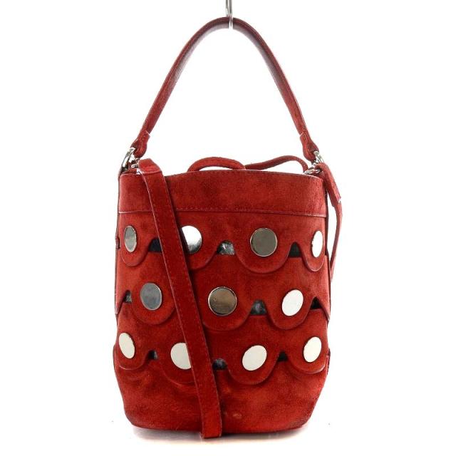 【中古】ピエールアルディ PIERRE HARDY PENNY 2WAY バケットショルダーバッグ ハンドバッグ ワンハンドル 赤の通販は