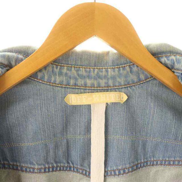 Off-White デニムジャケット デニムシャツ ダメージデニム Off-White - オフホワイト デニムジャケットの通販 by シマダ's shop