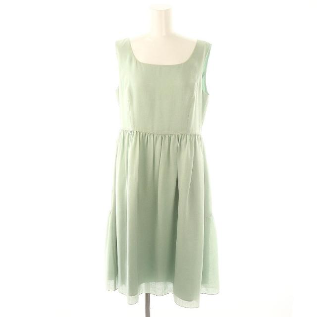 ミントグリーン ノースリーブ ワンピース　FOXEY NEWYORK FOXEY NEW YORK ミントグリーン ノースリーブワンピース