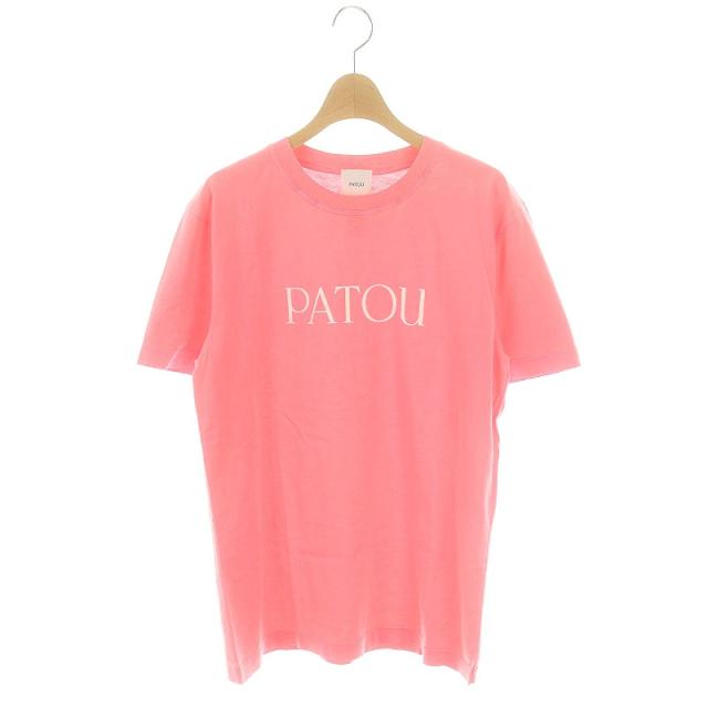 【中古】パトゥ PATOU コットンロゴTシャツ カットソー 半袖 S ピンク /HK ■OS レディースの通販は