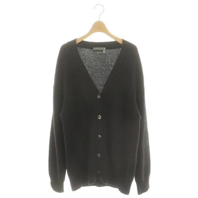【中古】カオス スロートニットカーディガン 長袖 Vネック フロントボタン ウール F チャコールグレーの通販は 5,400円