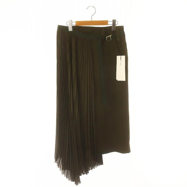 中古】サカイ sacai プリーツ スカート アシンメトリー ロング 2 