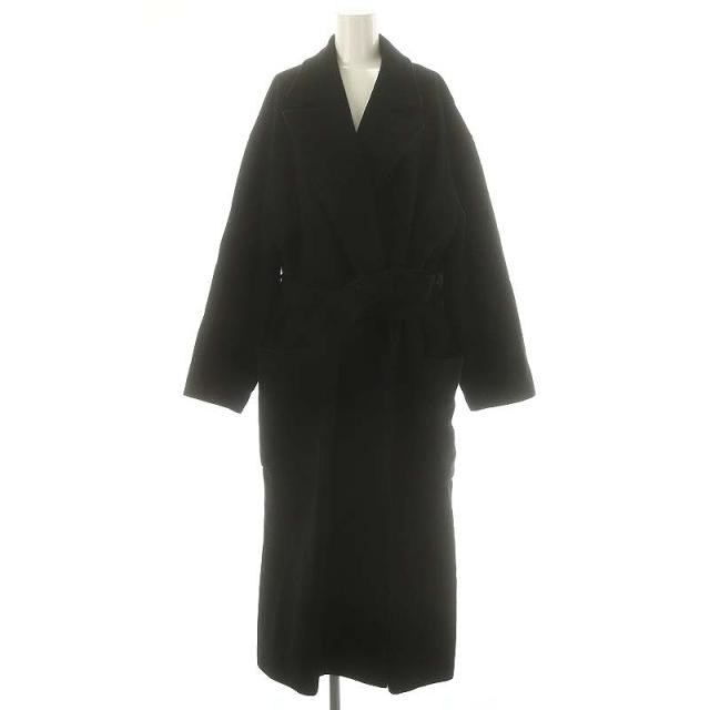 【中古】エイトン ATON PURE CAMEL MOSSA テニスコート ロング 2 M 黒 ブラック /SY ■OS レディースの通販はその他アウター