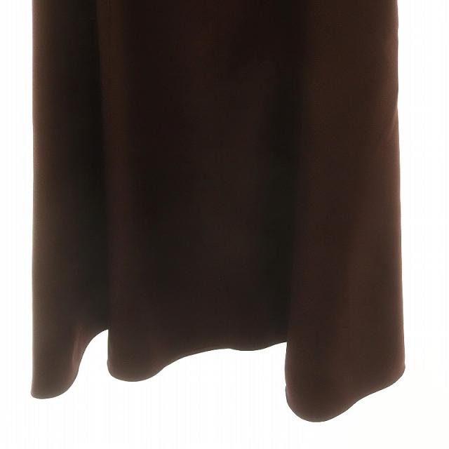 【中古】アナイ ANAYI 24AW ブライトツイルダブルバックル スカート フレア ロング 38 茶 ブラウン /HK ■OS ■SH_3