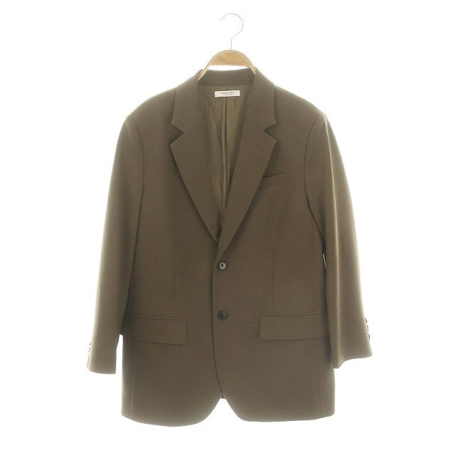 【中古】マカフィー トゥモローランド ストレッチポプリン オーバーサイズドジャケット テーラード シングル 36 茶の通販は 7,100円