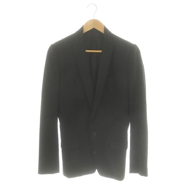 【中古】アトウ ato ウール テーラードジャケット シングル 総裏地 2B 46 黒 ブラック /MF ■OS ■SH メンズの通販は 7,200円