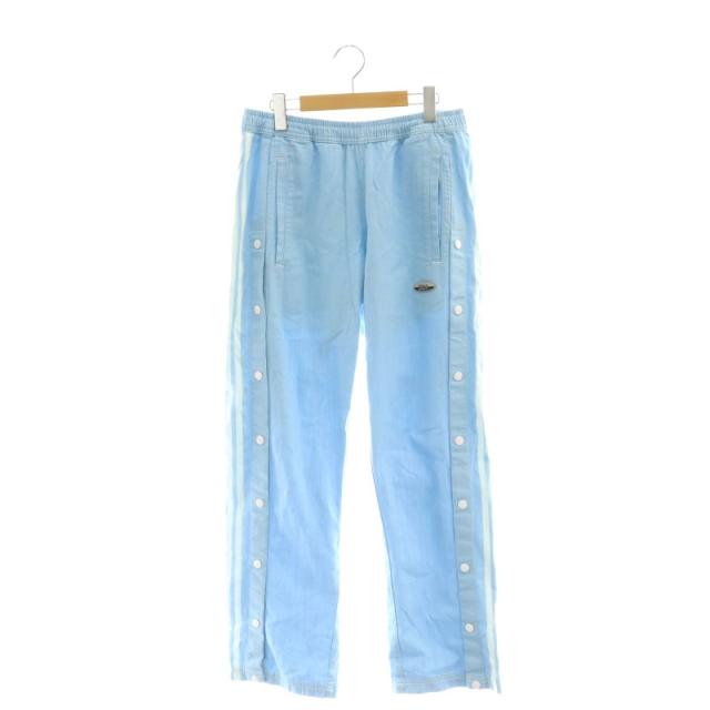 【中古】アディダスオリジナルス ジャージーパンツ ストレート イージー 3ライン O ライトブルー ■OS ■SH メンズの通販は 5,130円