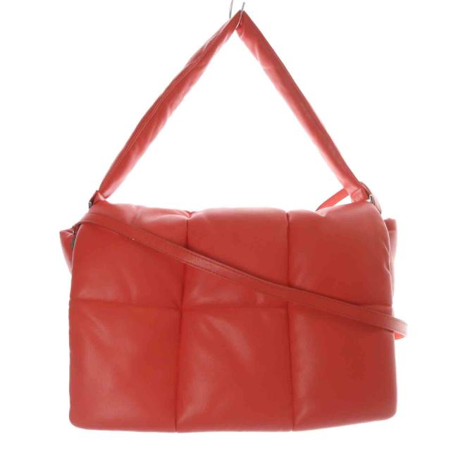 【中古】スタンドスタジオ キルティング ショルダーバッグ 2way ハンドバッグ レザー 赤 レッド /SR9 レディースの通販は 7,800円