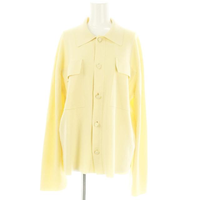 【中古】シンゾーン Shinzone 24SS KNIT SHIRT トップス ニットシャツ 長袖 FO 黄 イエロー /DF ■OS レディース