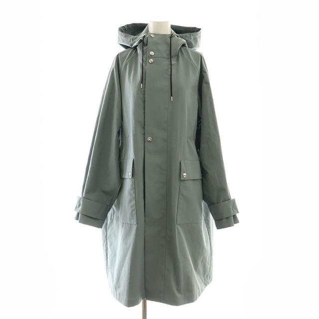 【中古】ヴァシュモン VACHEMENT IENA別注 フーデットコート ロング ジップアップ F グレー /MI ■OS レディースの通販はその他アウター