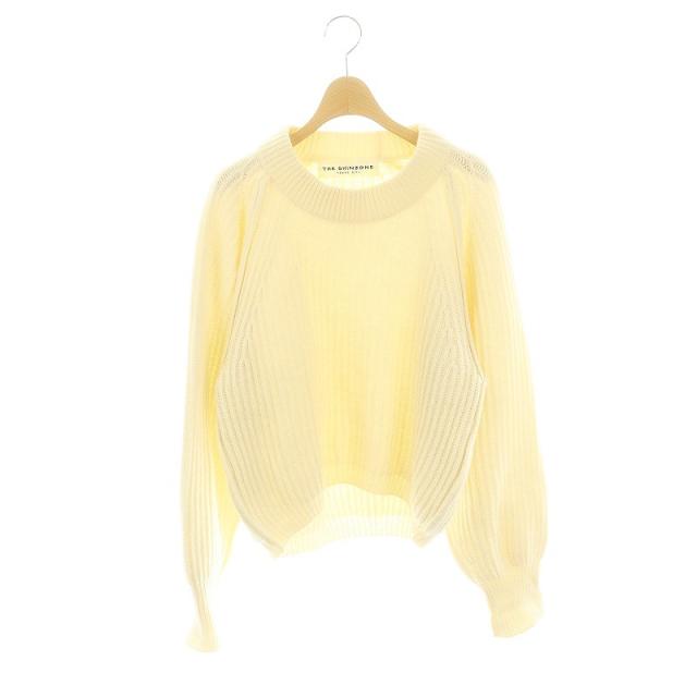 【中古】シンゾーン Shinzone ウール ボリュームスリーブニット セーター 長袖 F オフホワイト /HK ■OS レディース