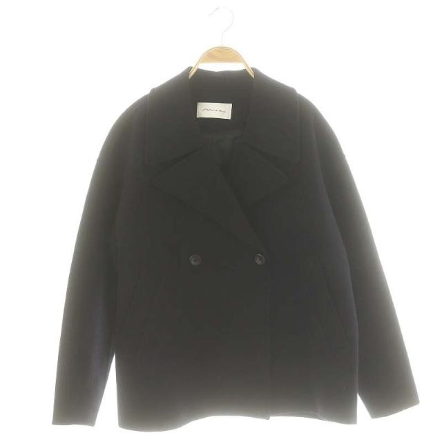 【中古】ナエ Na.e ウール オーバーサイズ ショートコート アウター ブルゾン F 濃紺 /YQ ■OS レディースの通販は 12,225円