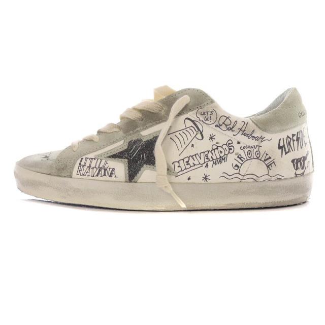 【中古】未使用品 ゴールデングース ペインティング スニーカー 38 24cm 白 グレー /SR5 レディースの通販は 41,800円