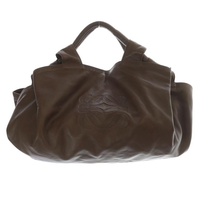 【中古】ロエベ LOEWE アナグラム ナッパアイレ ハンドバッグ レザー 茶色 ブラウン /SR6 ■OH レディースの通販は
