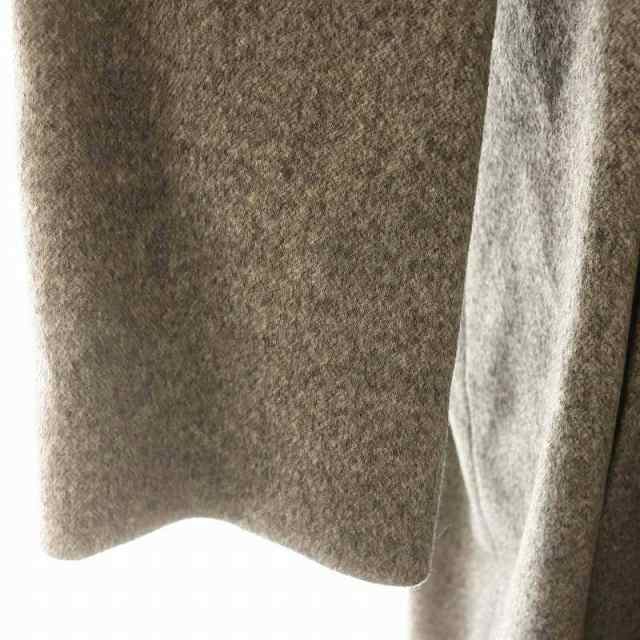 【中古】レリアン Leilian カシミヤ ウール ミンクファー コート アウター ロング 11 グレー /HK ■OS レディースの通販は