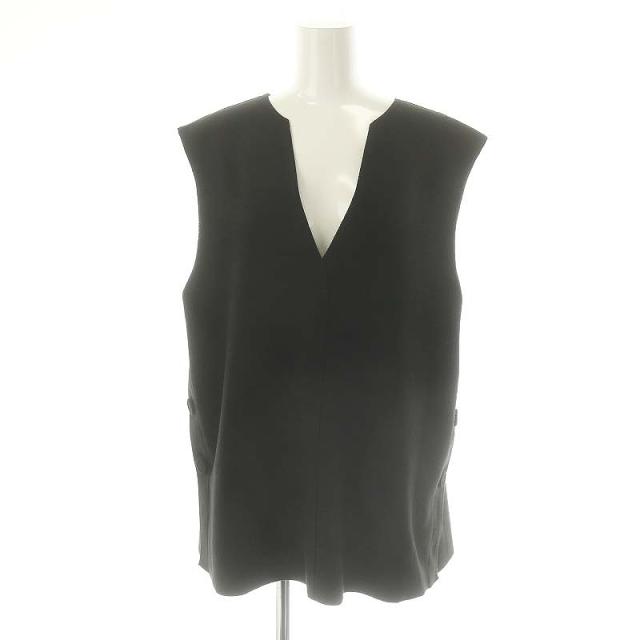【中古】メゾンドドルチェ maison de Dolce. 24AW ボタンベスト ノースリーブ F 黒 ブラック /SY ■OS レディースの通販は
