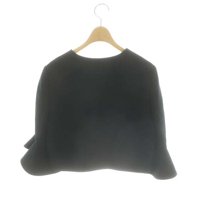 【中古】ヨーコチャン YOKO CHAN フリルスリーブ ジャケット ブレザー ノーカラー シングル フロントオープン 38 M 紺の通販は 【中古】ヨーコチャン YOKO CHAN フリルスリーブ ジャケット ブレザー ノーカラー シングル フロントオープン 38 M 紺の通販は