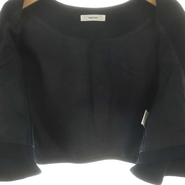 【中古】ヨーコチャン YOKO CHAN フリルスリーブ ジャケット ブレザー ノーカラー シングル フロントオープン 38 M 紺の通販は 【中古】ヨーコチャン YOKO CHAN フリルスリーブ ジャケット ブレザー ノーカラー シングル フロントオープン 38 M 紺の通販は