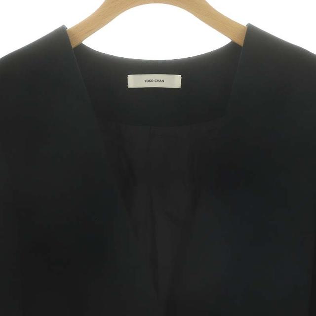 【中古】ヨーコチャン YOKO CHAN フリルスリーブ ジャケット ブレザー ノーカラー シングル フロントオープン 38 M 紺の通販は 【中古】ヨーコチャン YOKO CHAN フリルスリーブ ジャケット ブレザー ノーカラー シングル フロントオープン 38 M 紺の通販は