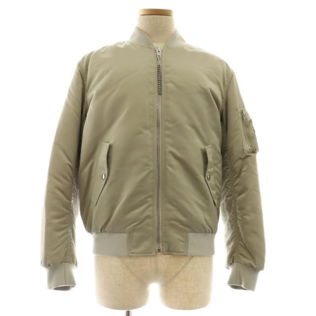 【中古】セリーヌ CELINE by Hedi Slimane ボンバージャケット ナイロンツイル 中綿 ベージュ /MF ■OS ■AD メンズ
