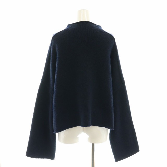 【中古】アパルトモン ドゥーズィエムクラス ショートニット Short Knit セーター 長袖 プルオーバー ウール F 紺の通販は