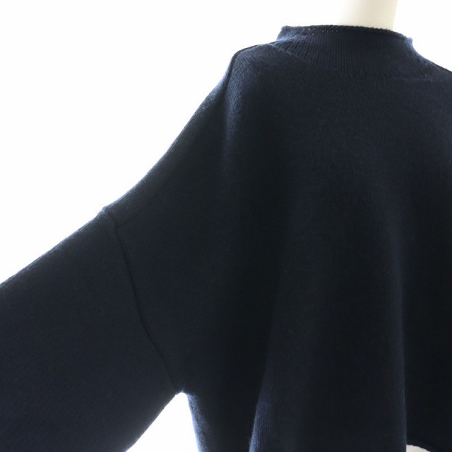 【中古】アパルトモン ドゥーズィエムクラス ショートニット Short Knit セーター 長袖 プルオーバー ウール F 紺の通販は