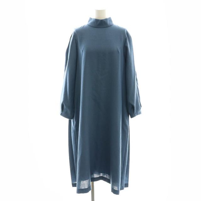 【中古】アドーア ADORE ベーシックアムンゼンワンピース ロング プリーツ 長袖 36 ブルー 青 /HK ■OS レディースの通販は